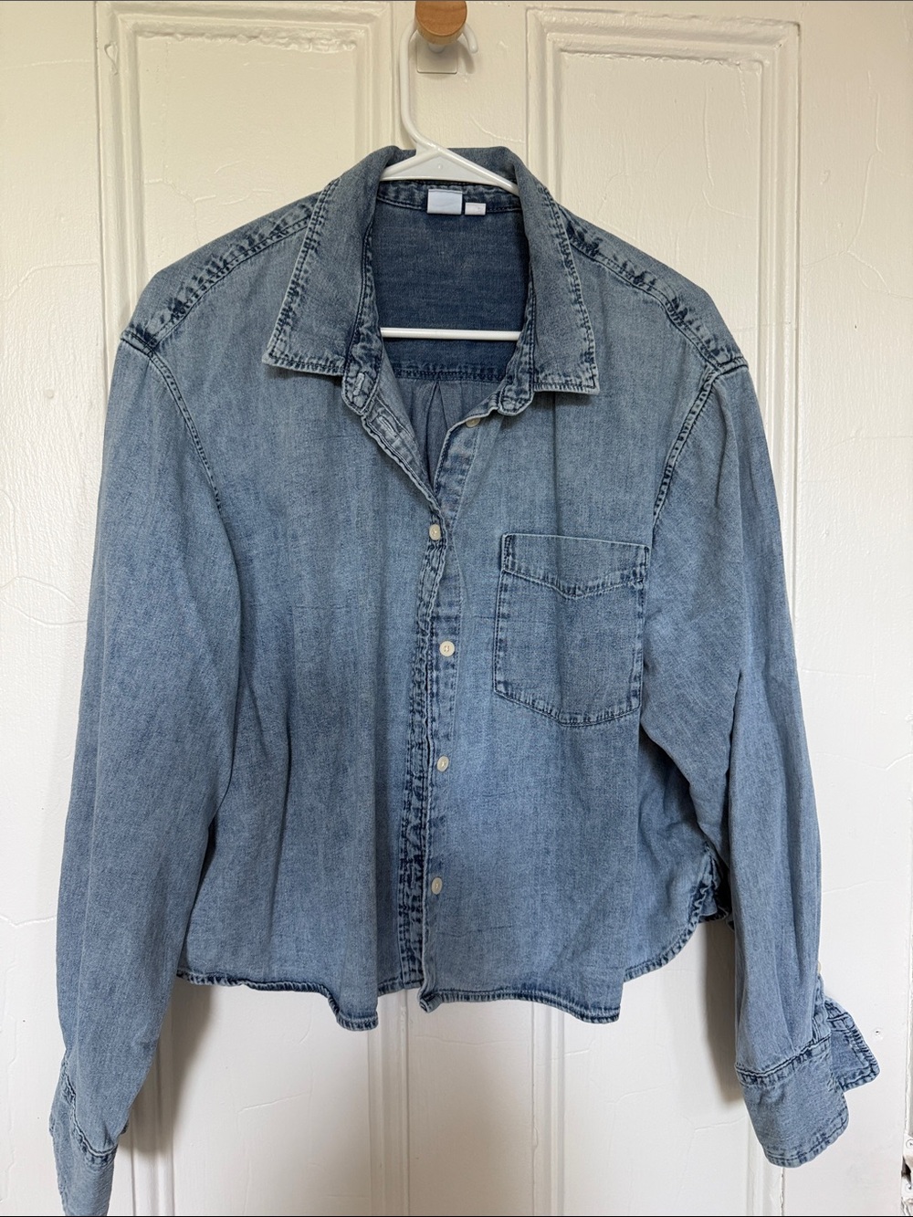 GAP Faded Blue Denim Shirt Jacket